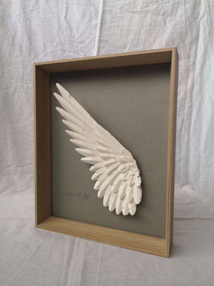 Objets de décoration - Bruissement, ailes en papier, encadrées - NOLVENN LE GOFF