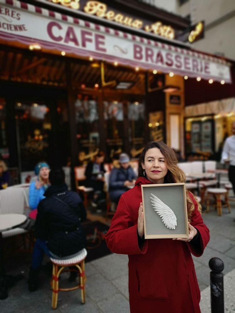 Objets de décoration - Bruissement, ailes en papier, encadrées - NOLVENN LE GOFF