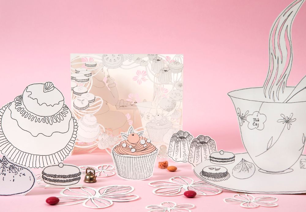 Decorative objects - Customizable card - DIY - Gourmandise - COLORIAGES POPUP