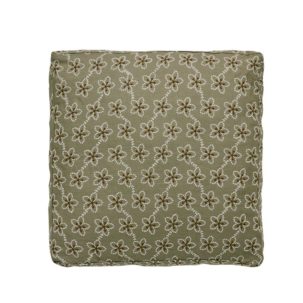 Coussins textile - Fleurs Kaki - Housse de coussin déco - ALEXANDRE TURPAULT