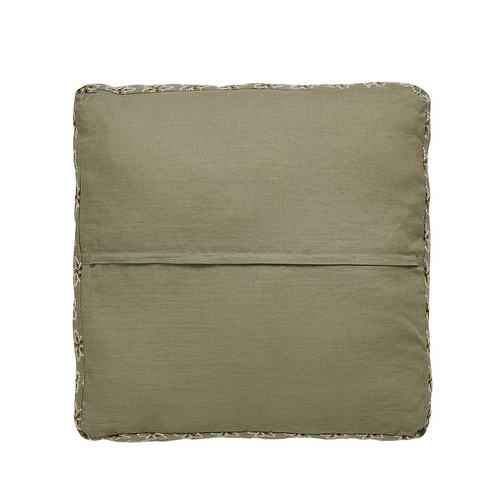 Coussins textile - Fleurs Kaki - Housse de coussin déco - ALEXANDRE TURPAULT