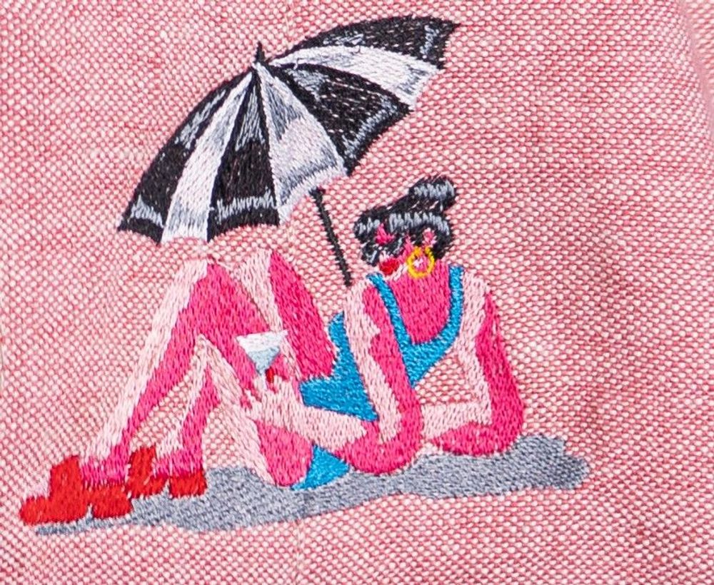 Bath towels - BEACH TOWEL DUSTY PINK - GENUIN