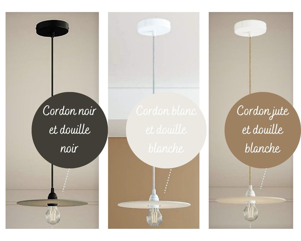 Aménagements pour bureau - Suspension L'DECLINE fil noir. - L'CRAFT