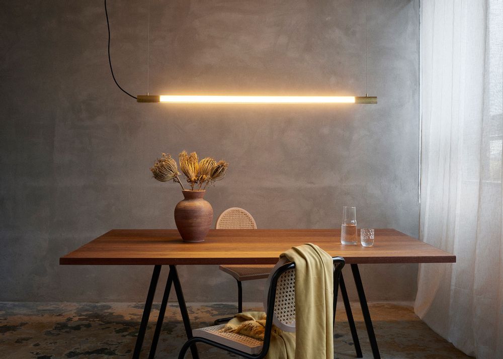 Hanging lights - Radent Pendant Lamp 1350mm in Brass - NUAD