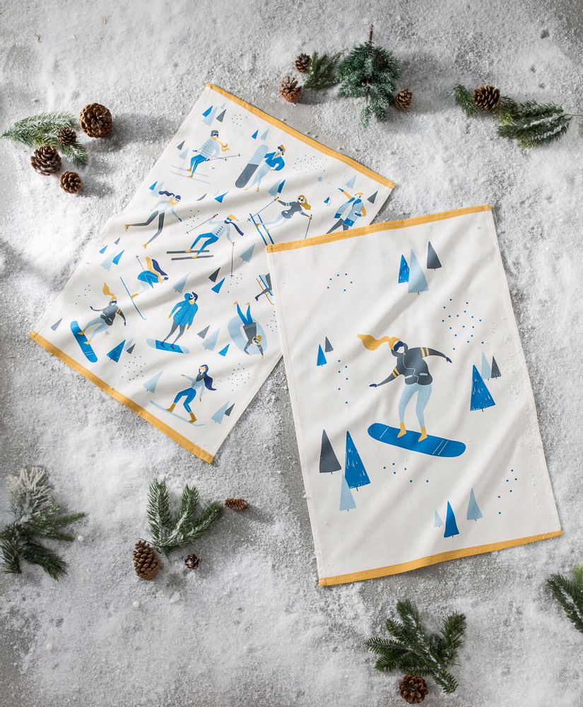 Tea towel - Sports d'Hiver / Tea towel - COUCKE