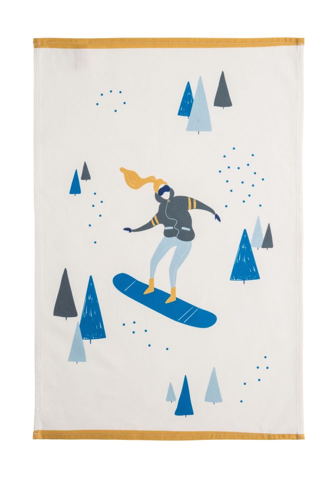 Tea towel - Snowboardeuse / Tea towel - COUCKE
