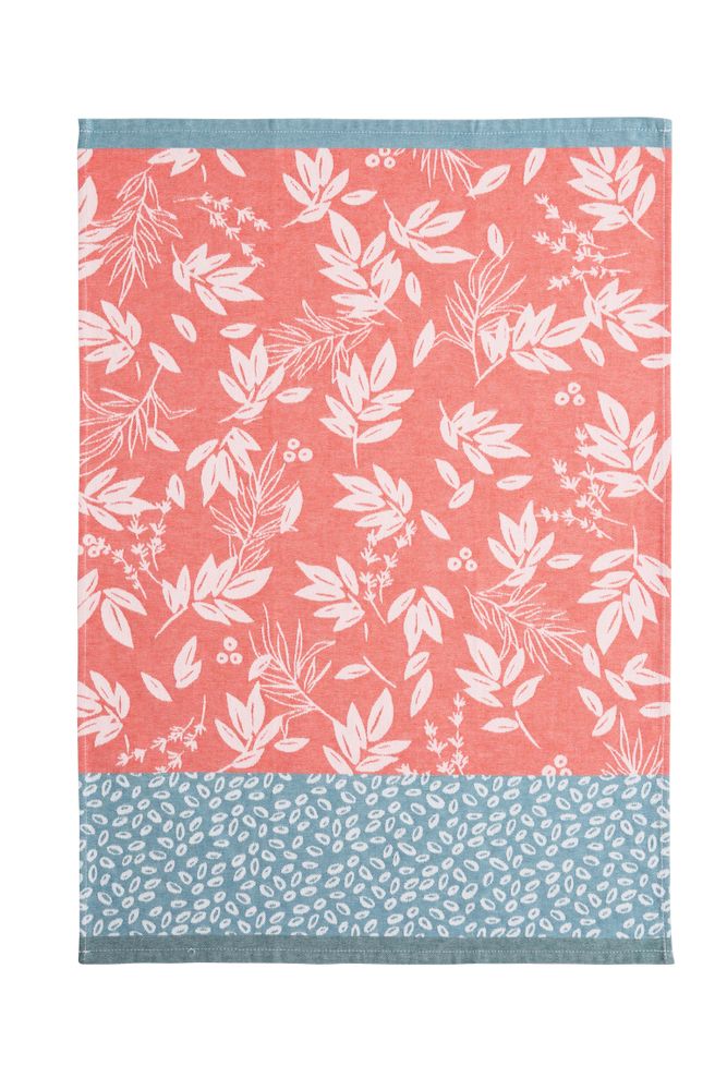 Tea towel - Red Foliage/Jacquard Tea Towel - COUCKE