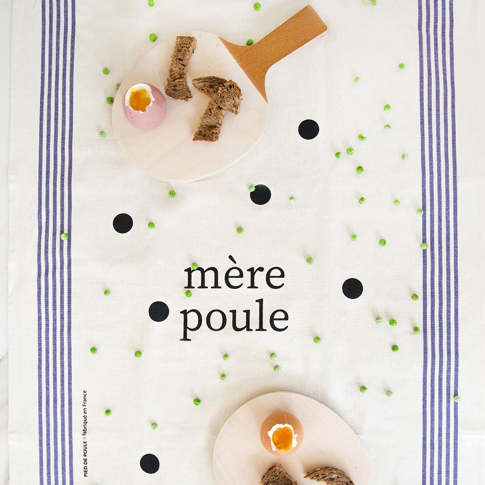 Torchons textile - MERE POULE -TORCHON - FAMILLE - PIED DE POULE