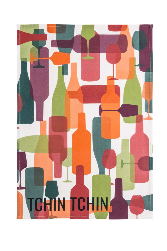 Torchons textile - Tchin Tchin - Torchon imprimé en coton - COUCKE