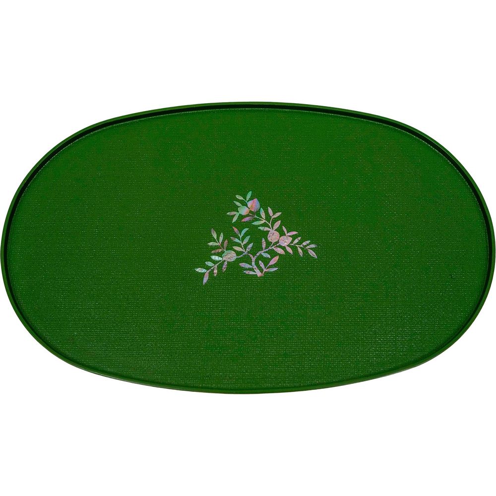 Kitchen utensils - Mother of Pearl Korean Hemp Cloth Lacquered Tray - FEBRUARY MOUNTAIN
