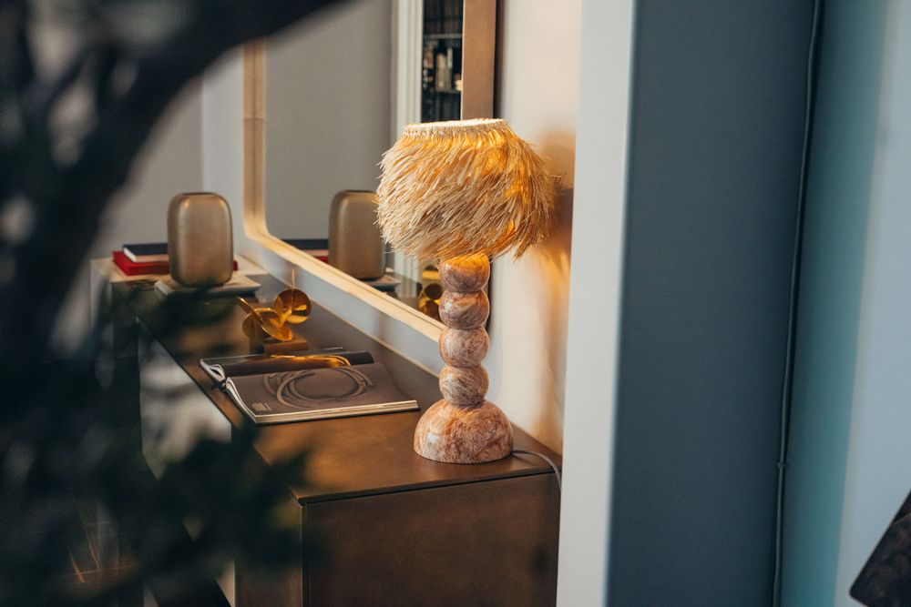 Lampadaires - REGINA PINK MARBLE DESK LAMP - DANIEL OROZCO ESTUDIO