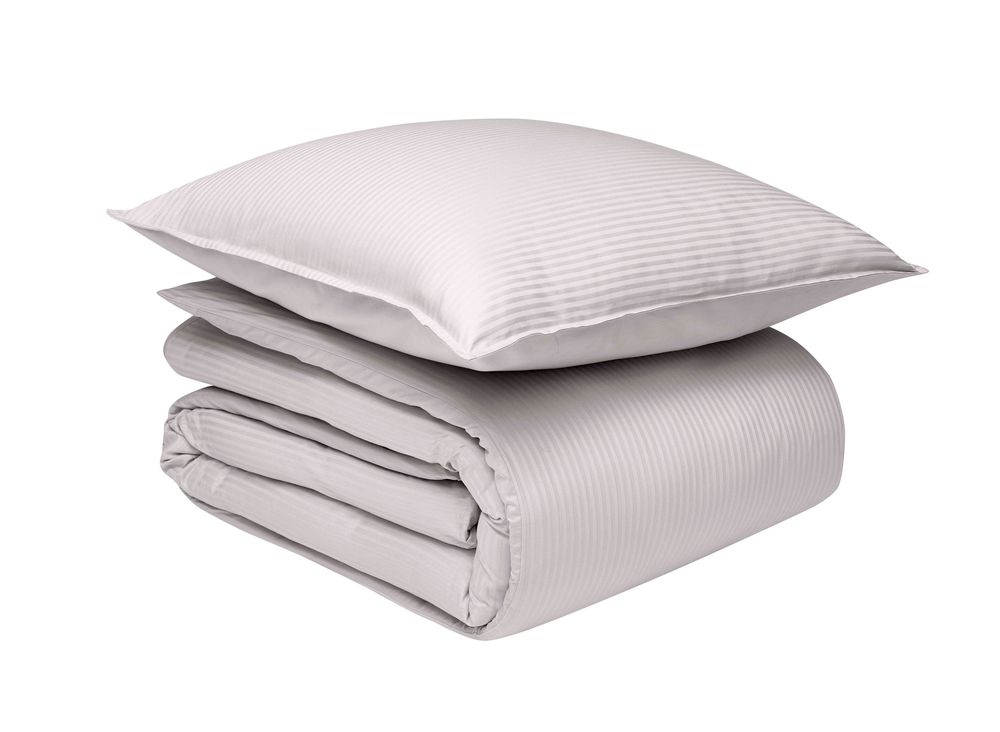 Linge de lit - Grand Hôtel Argent - Parure de lit en jacquard de satin - COUCKE