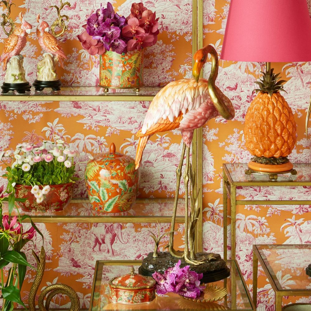 Sculptures, statuettes and miniatures - Flamingo with Golden Beak - G & C INTERIORS A/S