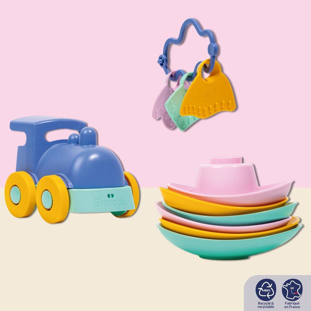 Toys - My first early childhood toys - Trio set - SIMPLE. (BY LE JOUET SIMPLE)