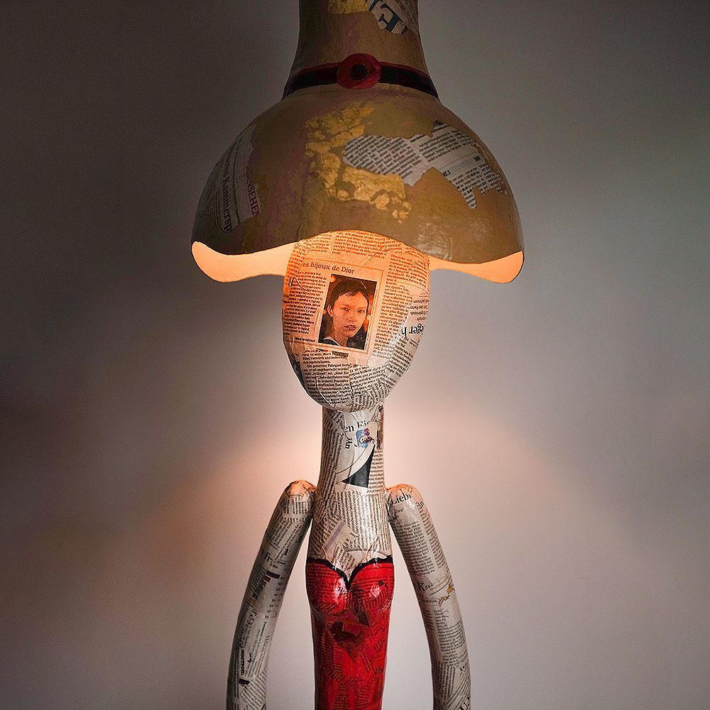 Floor lamps - CAMILA - Papier-mâché Floor Lamp - SKITSO