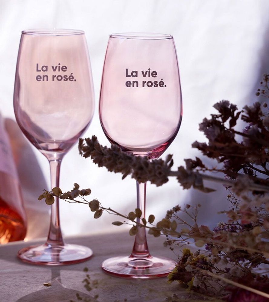 Objets de décoration - Coffret de deux verres - La vie en rosé 🍸 - L'AVANT GARDISTE
