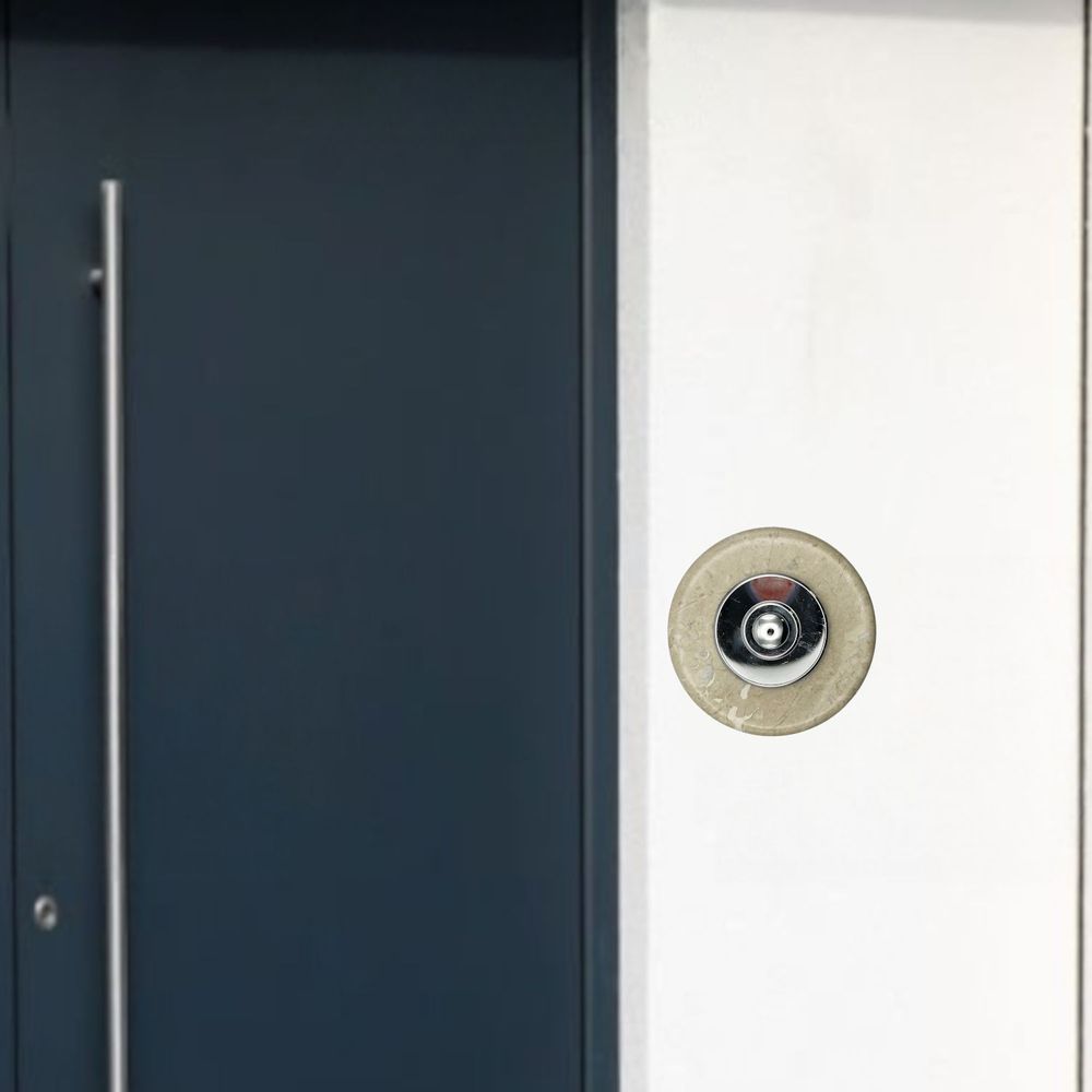 Decorative objects - D70 Marble Doorbell with Chrome Collar - LA FÉE SONNETTE