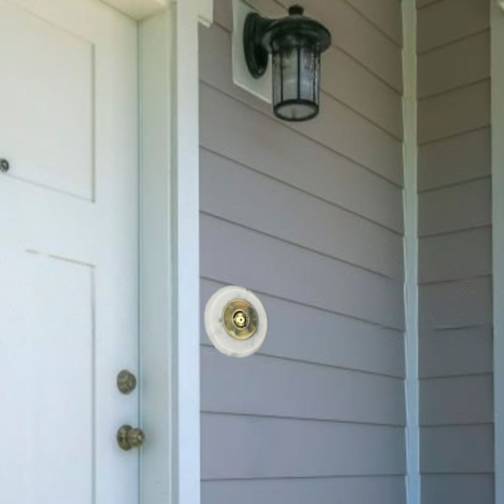 Decorative objects - D70 Marble Doorbell with Chrome Collar - LA FÉE SONNETTE