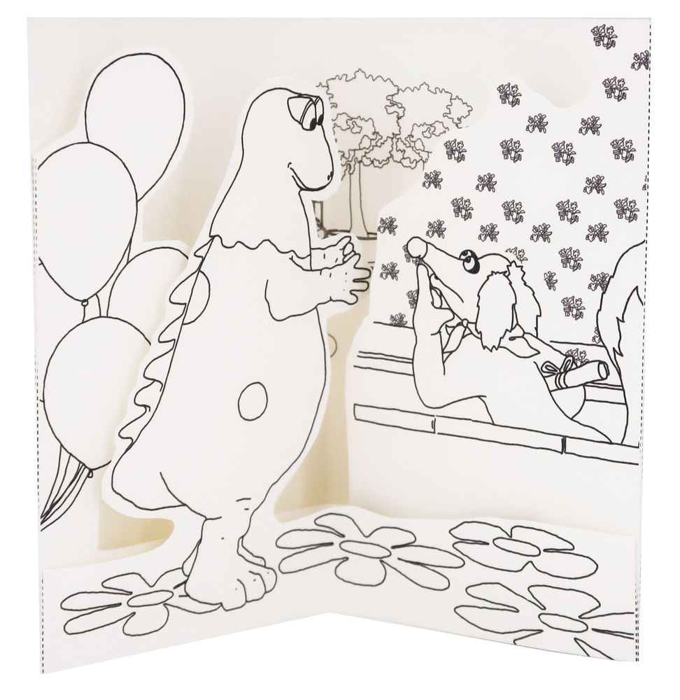 Produits sous licence - Cartes personnalisables - DIY - Casimir - COLORIAGES POPUP