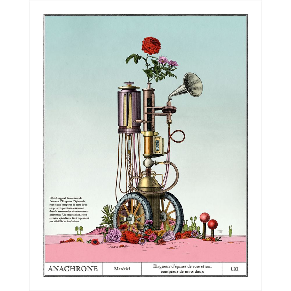 Poster - Artist poster - Rose thorn pruner and his sweet word counter - ANACHRONES