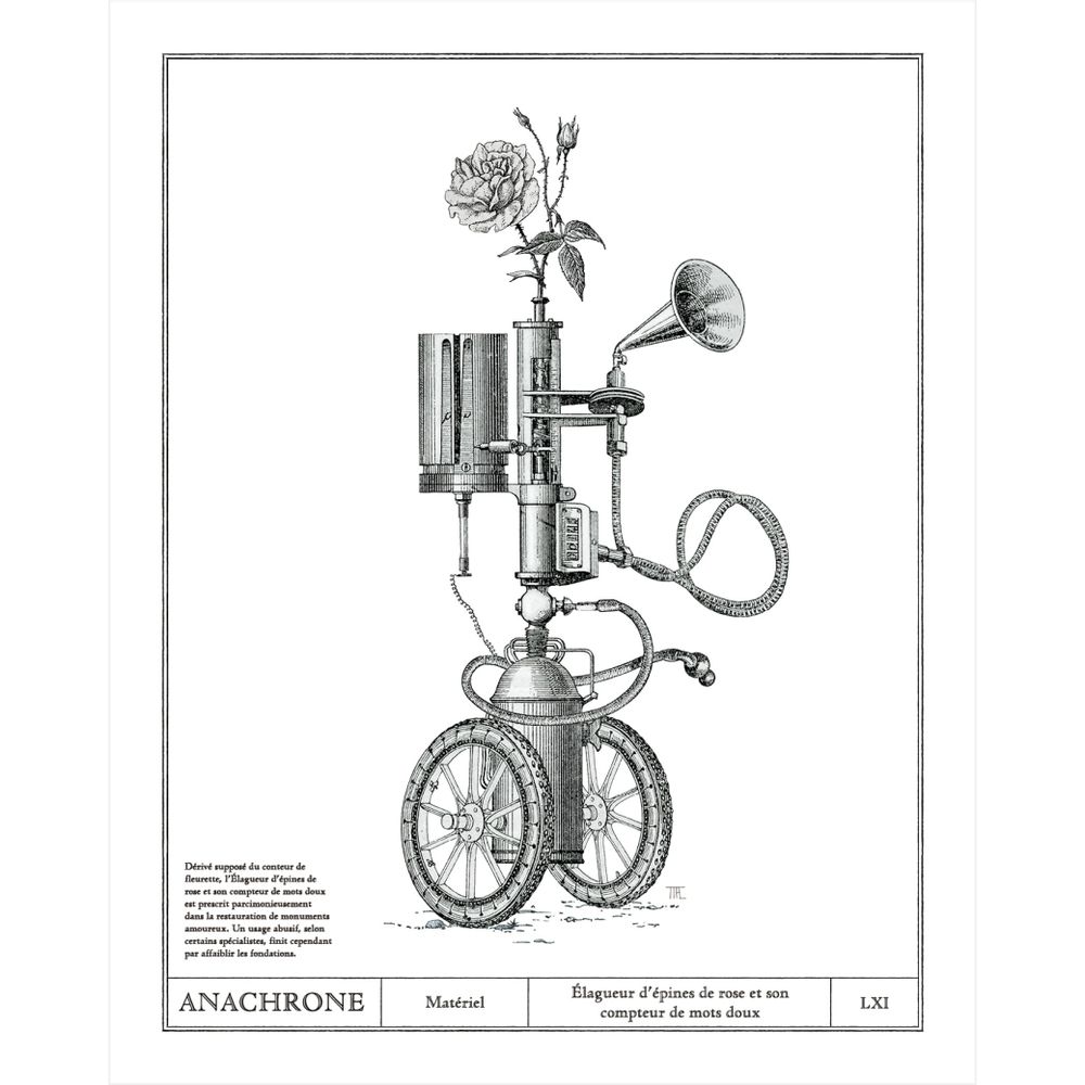 Poster - Artist poster - Rose thorn pruner and his sweet word counter - ANACHRONES