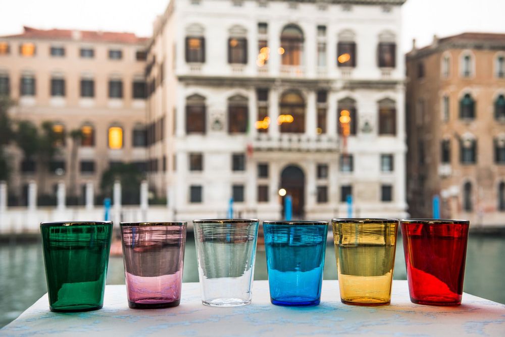 Glass - Set of 6 Vaso Glasses - GIBERTO VENEZIA