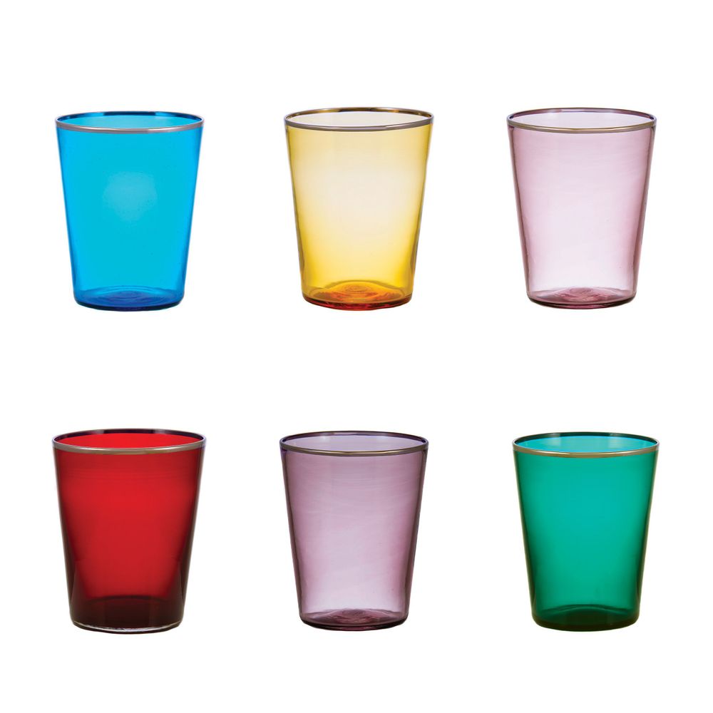 Glass - Set of 6 Vaso Glasses - GIBERTO VENEZIA