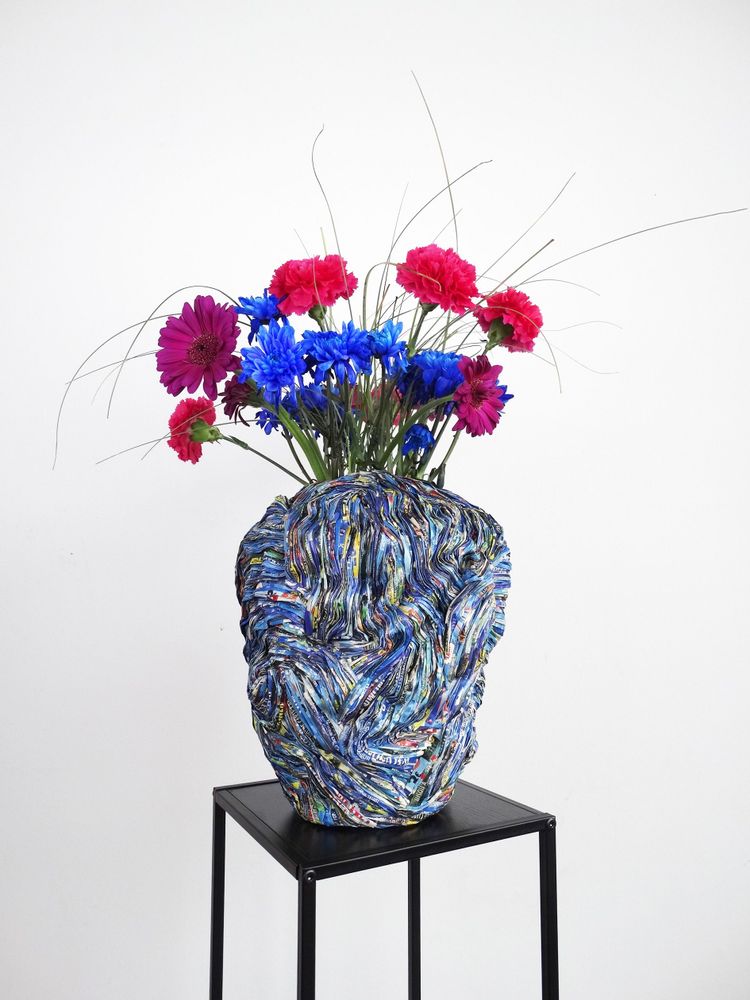 Unique pieces - Vase recycled paper Collection ARVOR unique piece - HELENE SIELLEZ