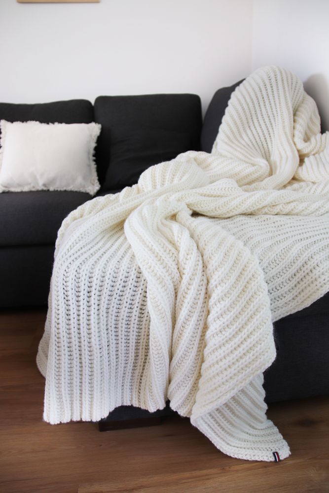 Throw blankets - CANNES plaid - Wool & alpaca - MAISON BONNEFOY