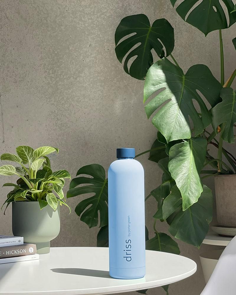Objets design - Sky + Kingfisher | Driss | Insulated Stainless Steel Water Bottle - PORTER GREEN