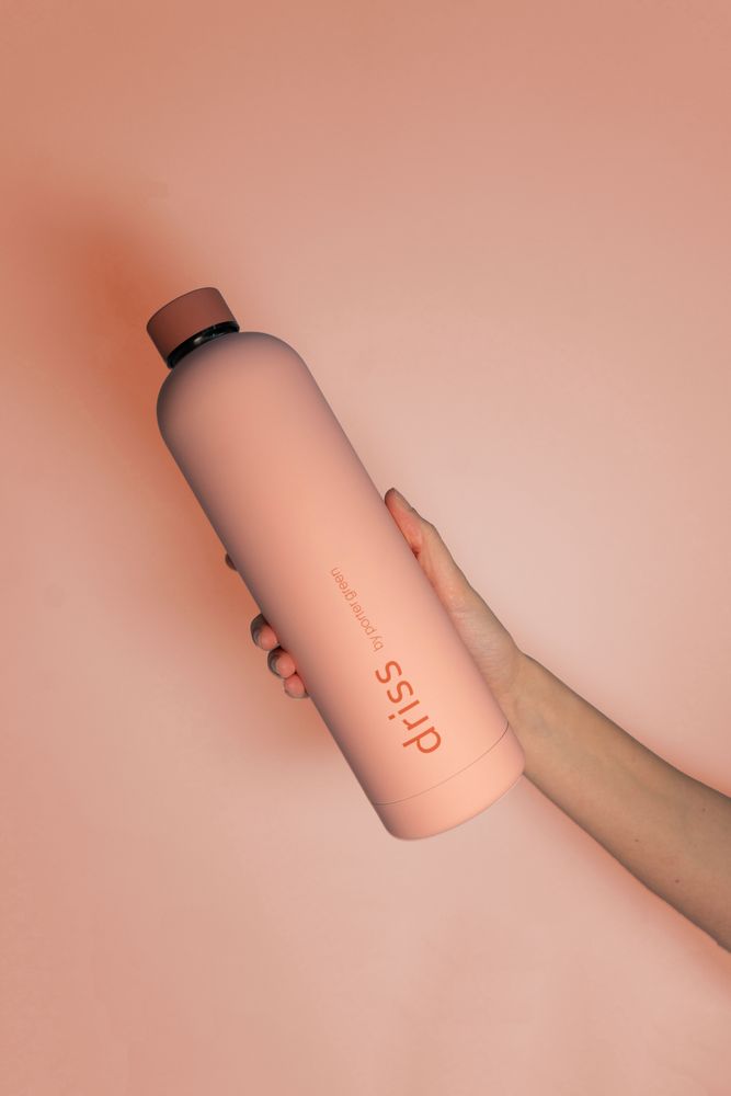 Objets design - Terra + Peach | Driss | Insulated Stainless Steel Water Bottle - PORTER GREEN