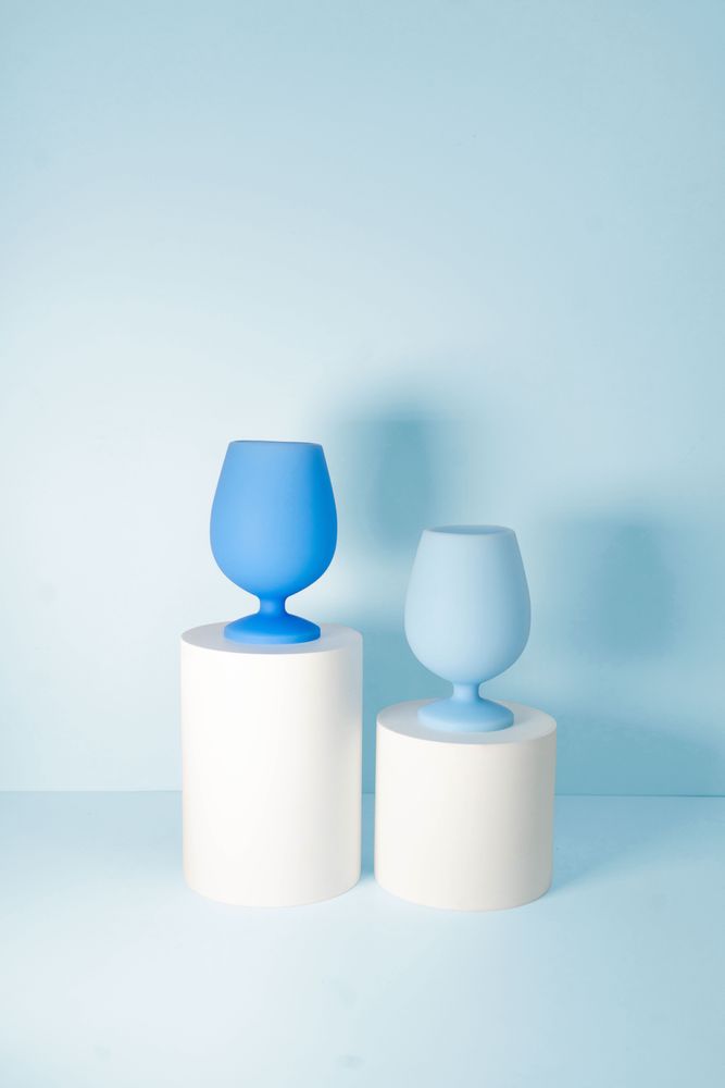 Carrelages et dallages - Sky + Kingfisher | Stemm |Silicone Unbreakable Wine Glasses - PORTER GREEN