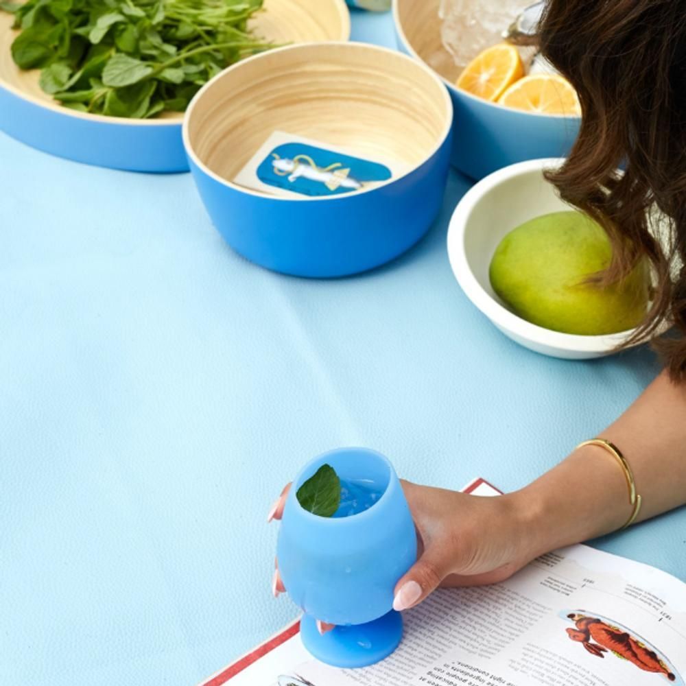 Carrelages et dallages - Sky + Kingfisher | Stemm |Silicone Unbreakable Wine Glasses - PORTER GREEN
