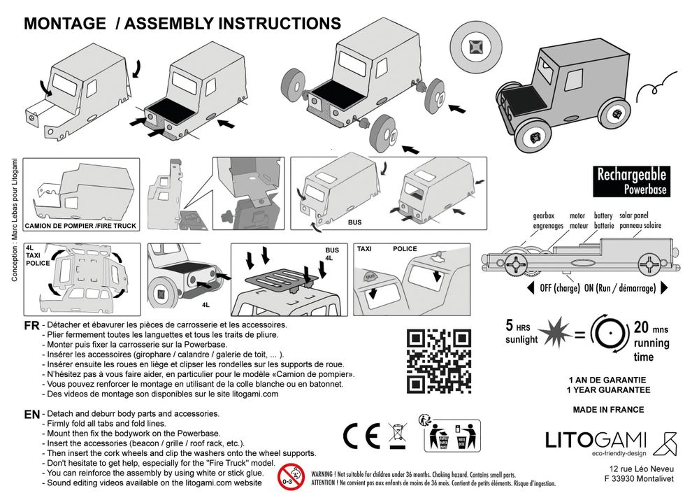 Gifts - AUTOGAMI 4L La Poste - LITOGAMI