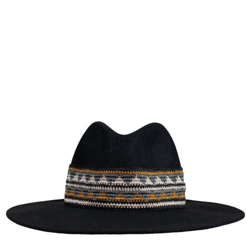 Chapeaux - CHAPEAU FEUTRE BORD LARGE - GALON TRICOT - TRAVAUX EN COURS...