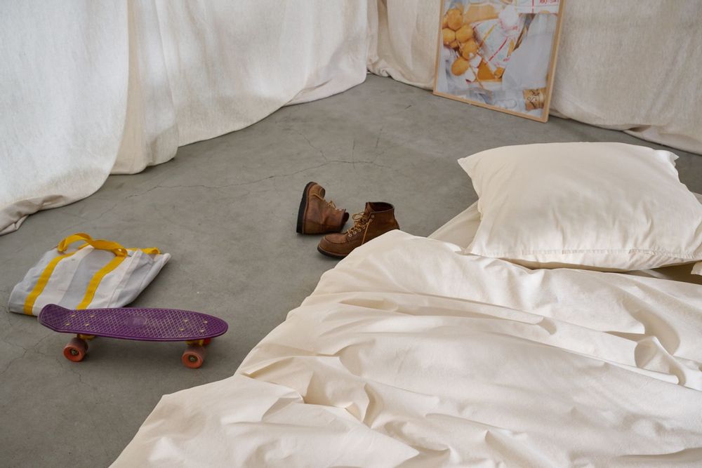 Linge de lit - LOUISE — housse de couette & taie d'oreiller — undyed - LAVIE HOME