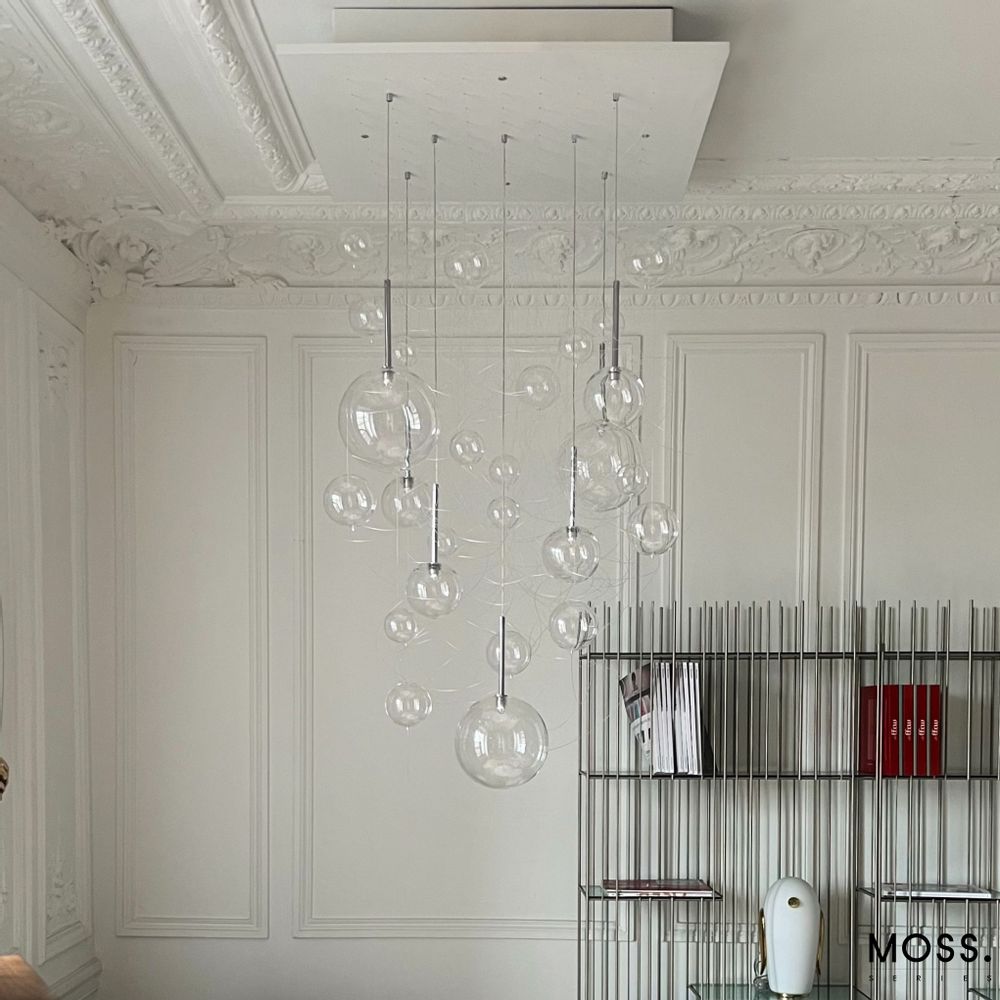 Suspensions - Lustre Bulle Fibre Optique Bulle - MOSS SERIES