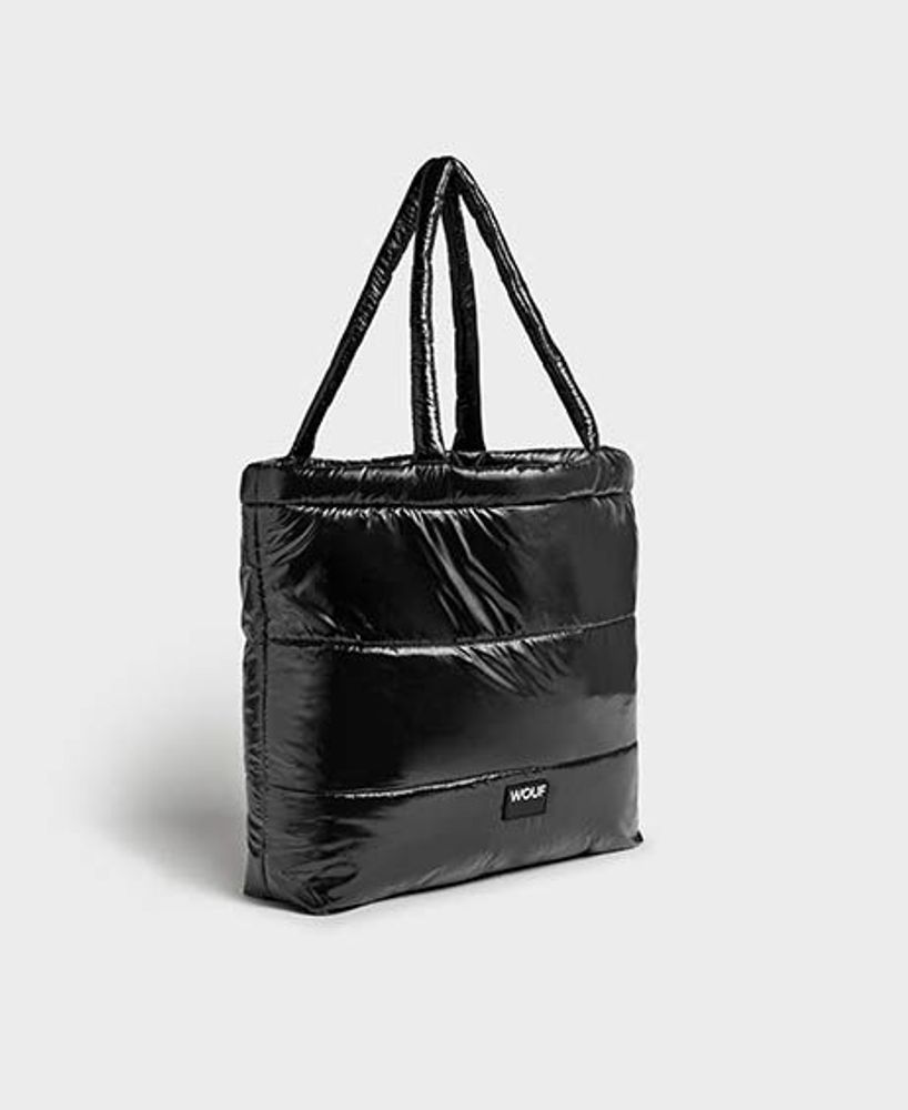 Sacs et cabas - Totebag matelassé Black Glossy ♻️ - WOUF