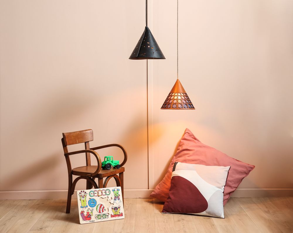 Objets design - BALADEUSE LOBA - CUIR - cable plafonnier - LULE STUDIO