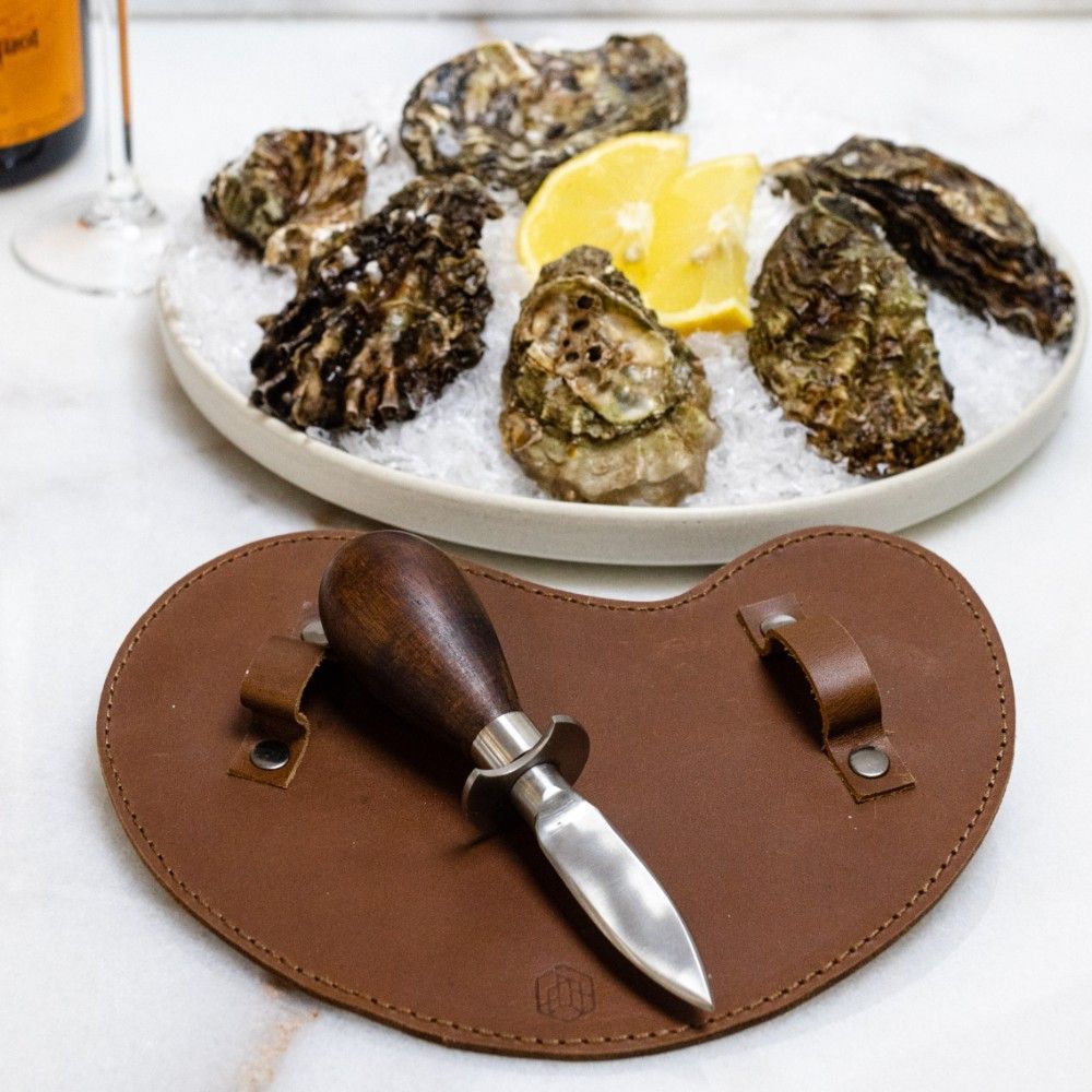 Kitchen utensils - Oyster knife with leather glove - BRÛT HOMEWARE