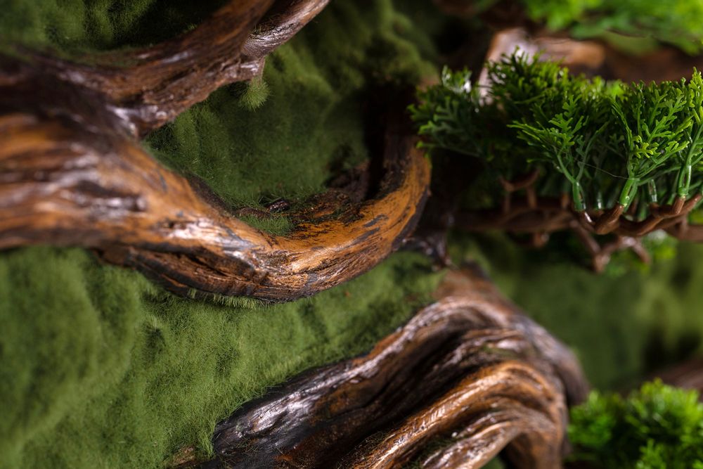 Other wall decoration - Thuja Large Table - 4 - Handmade Artificial Bonsai - OMNIA CONCEPT