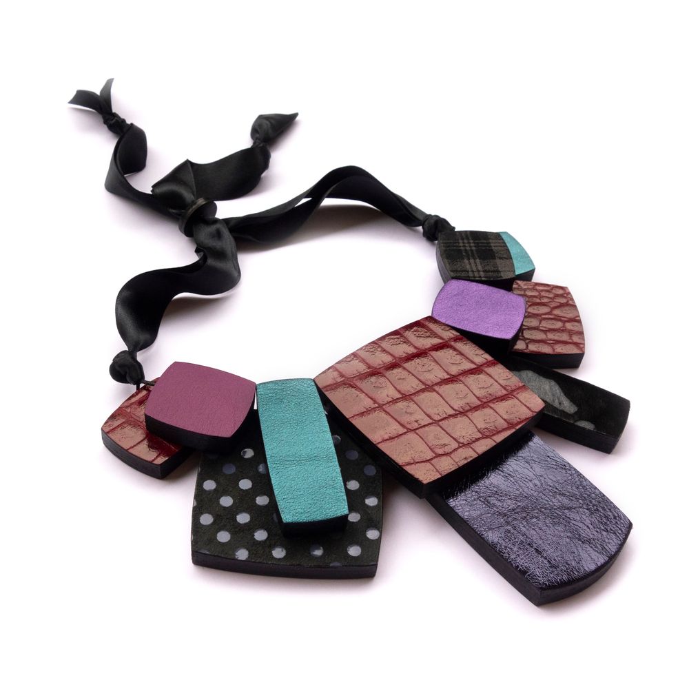 Bijoux - Bijoux de cuir - Collier BAROK 01 - SOPHIE • TERRIERE