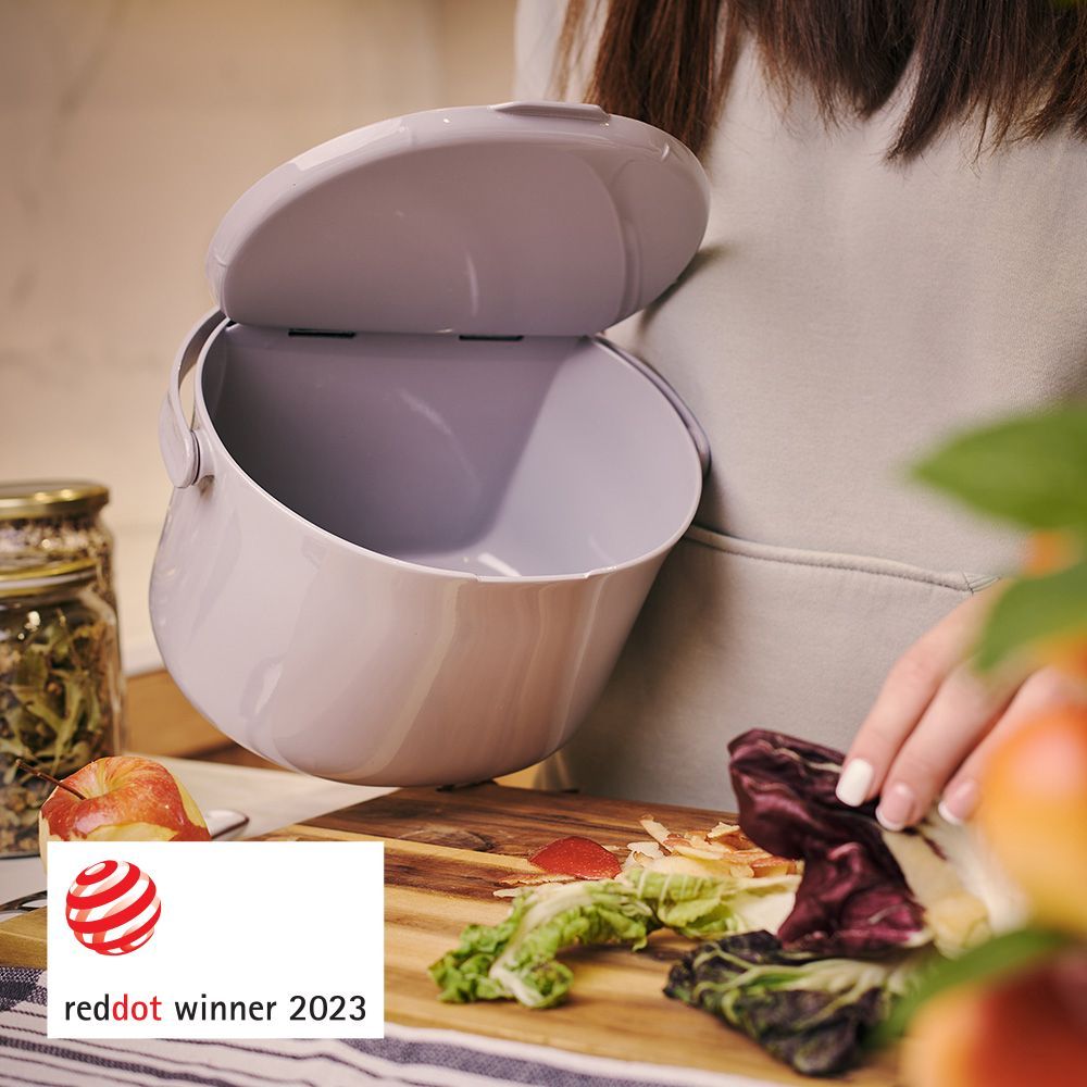 Cadeaux - Poubelle de cuisine - ORGANKO DAILY (gris) - Red Dot Design Award 2023 - PLASTIKA SKAZA - EXCEEDING EXPECTATIONS