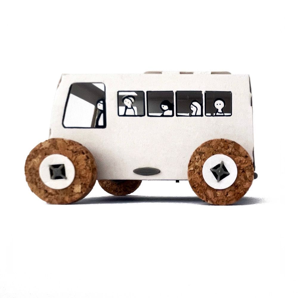 Decorative objects - Autogami White Bus - LITOGAMI
