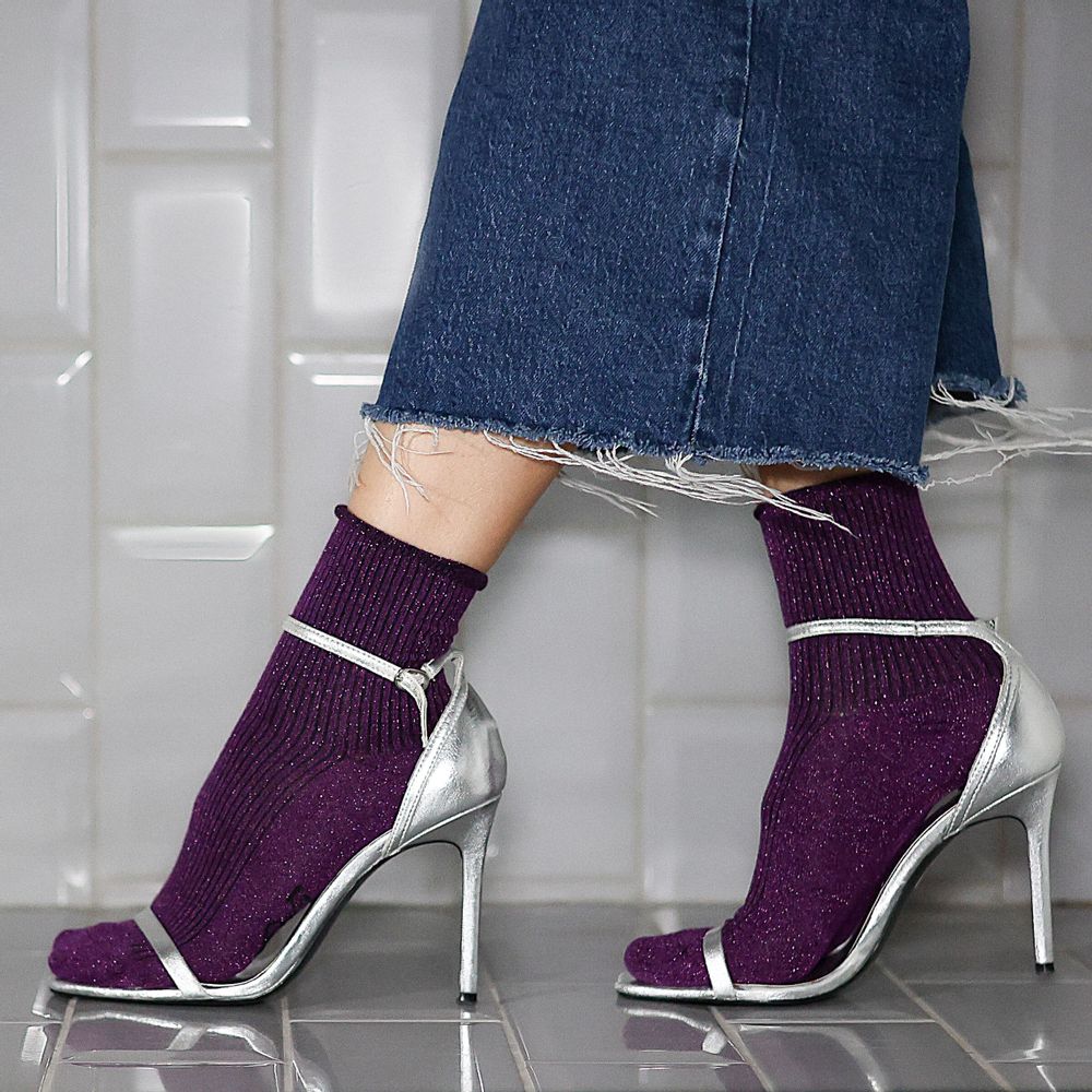 Chaussettes - Chaussettes Klue à Paillettes Lurex en Lyocell eco-responsable - KLUE