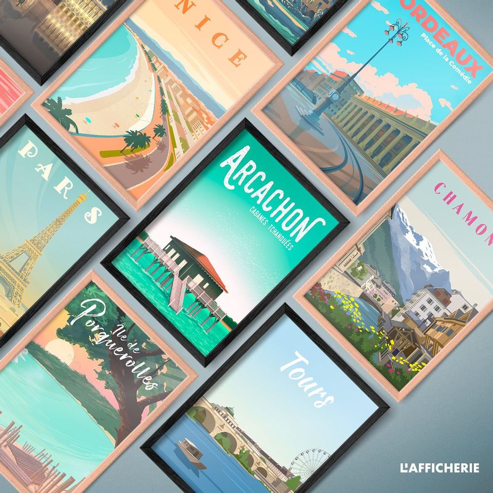 Affiches - AFFICHES ILLUSTRATIONS VILLES DE FRANCE - L'AFFICHERIE