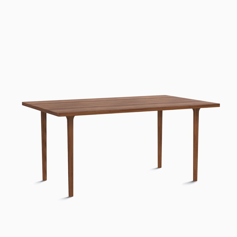 Dining Tables - The Minimalist Modern Cast Table in Walnut  160cm x 100cm - MOR