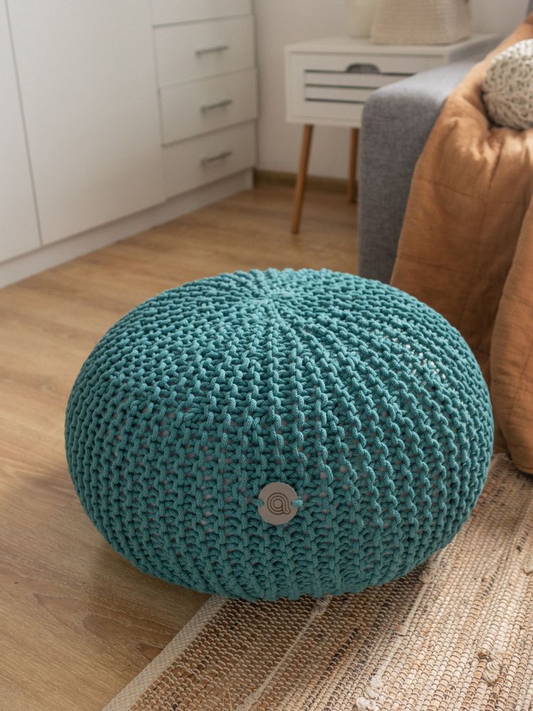 Ottomans - Pouf Classic from recycled cotton cord - ANZY HOME