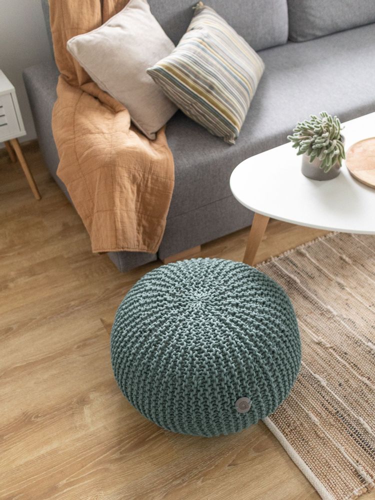 Ottomans - Pouf Classic from recycled cotton cord - ANZY HOME