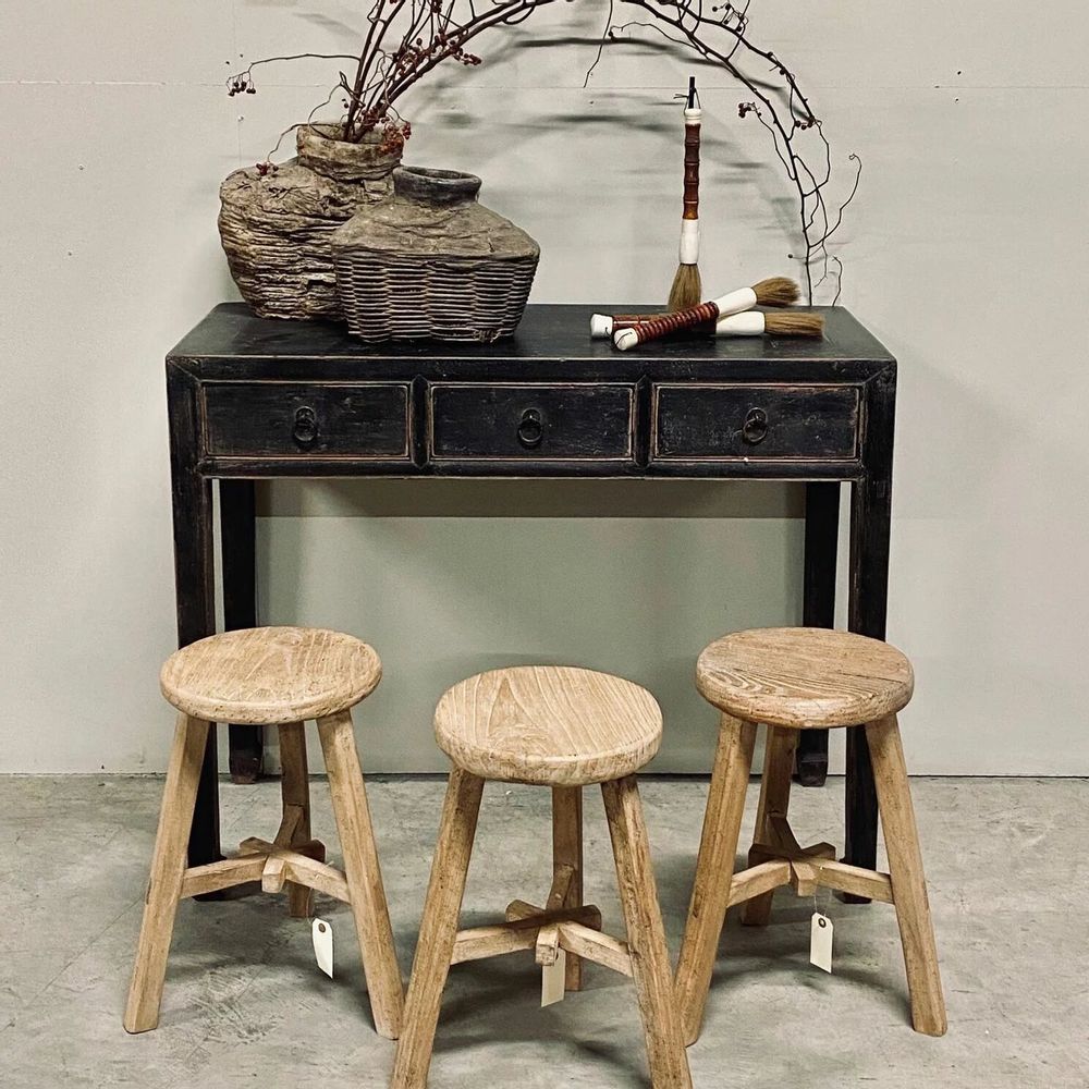 Stools - Handmade round stool - PAGODA INTERNATIONAL